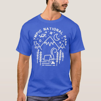 T-shirt Parc National Olympique Ligne de Camping Art Rando
