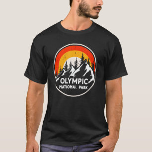 T-shirt Parc National Olympique Montagne Arbres & Sun Camp