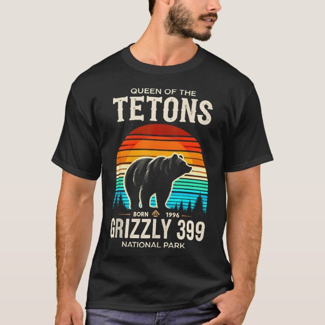 T-shirt Parc National Queen Of The Tetons Grizzly 399, 199 (Devant)