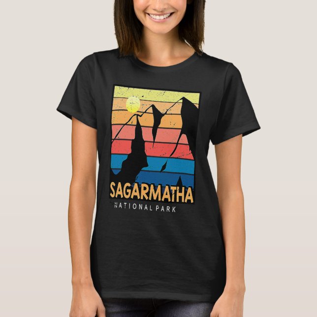 T-shirt Parc national Sagarmatha Everest Tibet Népal 1976 (Devant)