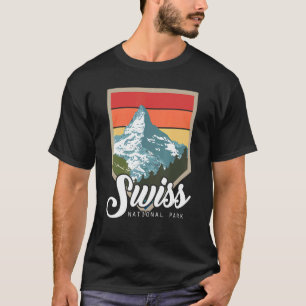 T-shirt Parc national Suisse Souvenir Suisse Randonnée Mo 