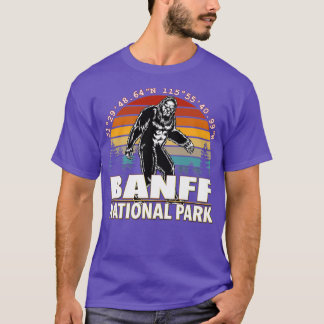 T-shirt Parc national vintage Banff Pied-de-givre avec GPS