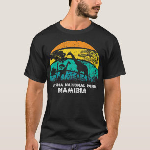 T-shirt Parc national vintage Retro Etosha Namibie Afrique