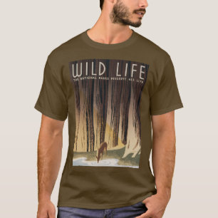 T-shirt Parc national vintage Retro Grand Wild Life