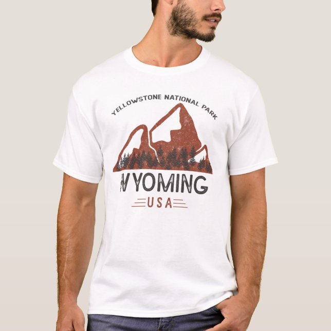 T-shirt Parc national vintage Yellowstone (Devant)