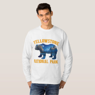 T-shirt Parc national vintage Yellowstone L'ours Wyoming