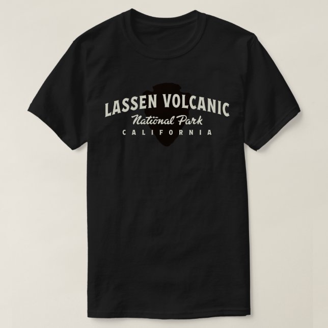 T-shirt Parc National Volcanique De Lassen Texte Argé Tan (Design devant)