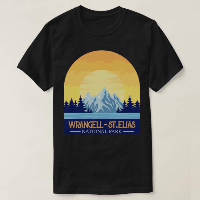 T-shirt Parc national Wrangell St Elias Alaska (Design devant)