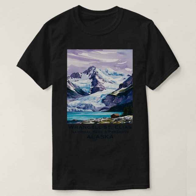 T-shirt Parc national Wrangell St Elias Réserve Alaska TS (Design devant)