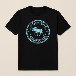 T-shirt Parc national Yellowstone Badge d'orignal