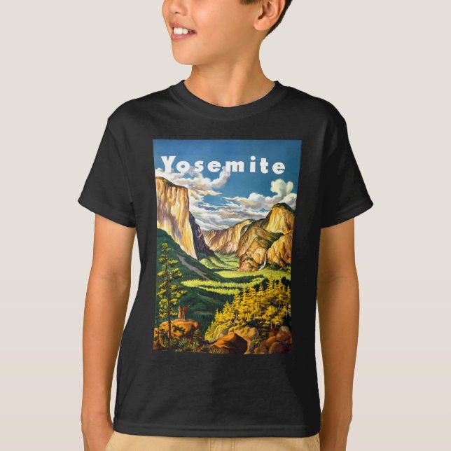 T-shirt Parc national Yosemite Art de voyage (Devant)