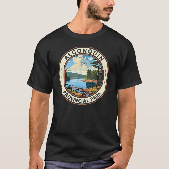 T-shirt Parc provincial Algonquin Art Vintage (Devant)