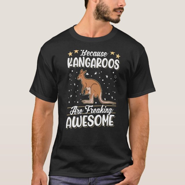 T-shirt Parce que les Kangaroos font flipper Kangaroo géni (Devant)