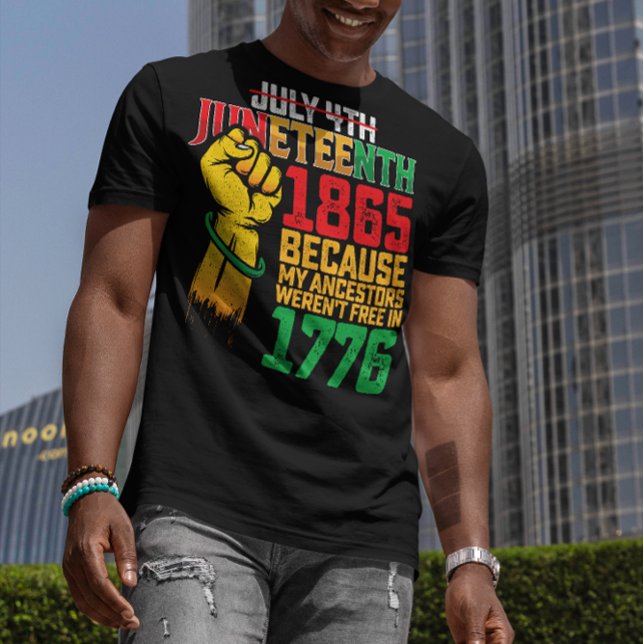 T-shirt Parce que Mes ancêtres n'étaient pas libres en 177 (Créateur téléchargé)
