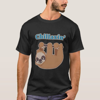 T-shirt Parcelle De Dessin De Chillaxin Suspendue Dans Un 