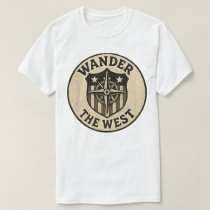 T-shirt Parcourir le West Vintage Badge Design