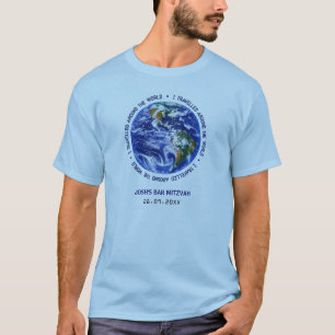 T-shirt Parcouru autour du bat mitzvah de barre du monde