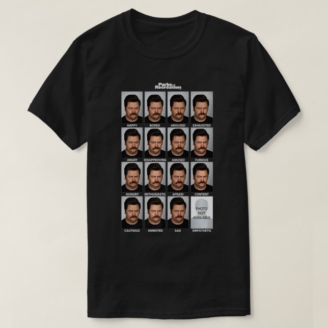 T-shirt Parcs et loisirs de nombreux visages de Ron Premiu (Design devant)