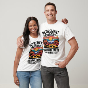 T-shirt Parcs nationaux Retraite Aventure Voyage sur la ro