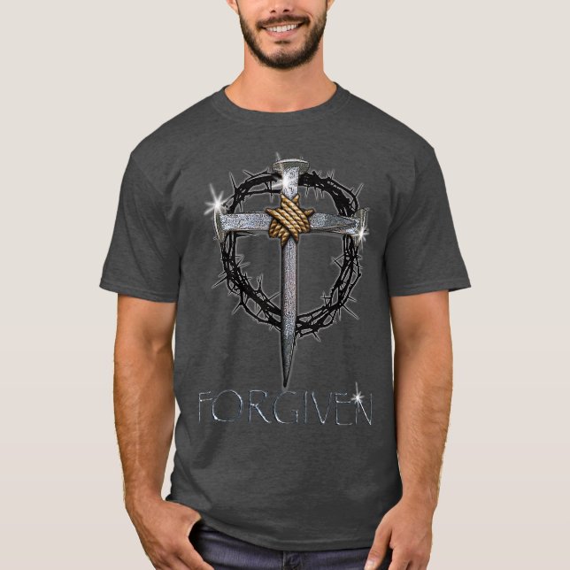 T-shirt Pardonné 3 Clous couronne d'épines (Devant)