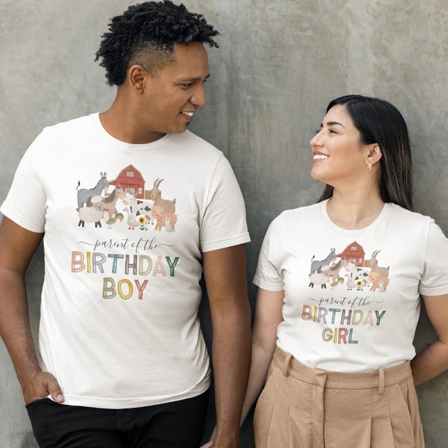 T-shirt Parent agricole de la fille d'anniversaire (Créateur téléchargé)