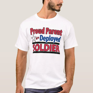 T-shirt Parent fier d'une chemise déployée de soldat