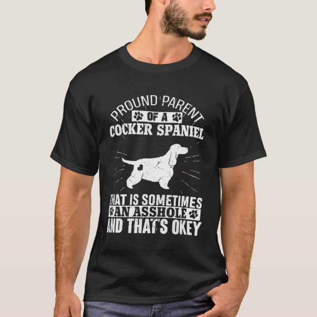 T-shirt Parent of Cocker Spaniel Dog  for Men Women Dog (Devant)