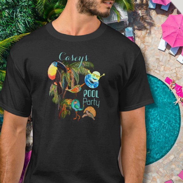 T-shirt Parents de la fête de la piscine d'été (Summer Fun Pool Party Parents T-Shirt)