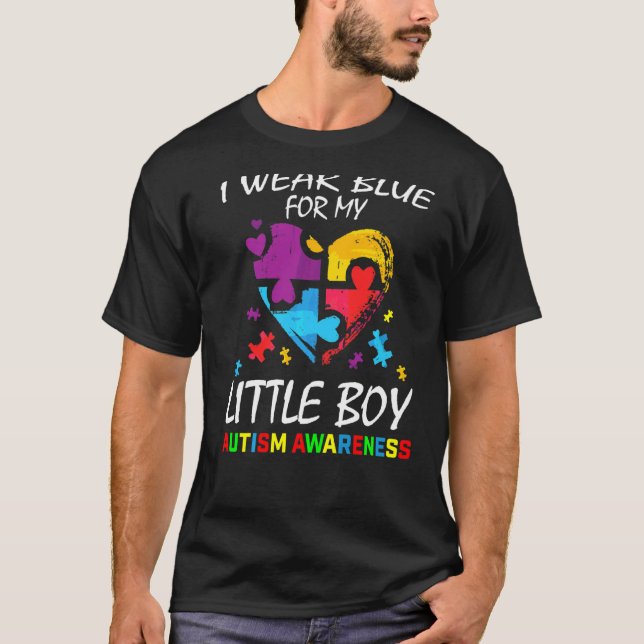 T-shirt Parents Maman Papa Bleu Pour Mon Petit Garçon Fils (Devant)