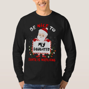 T-shirt Parents Pajamas Soyez Gentils Avec Ma Fille Père N