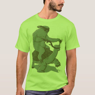 T-shirt Paresse montant une tortue