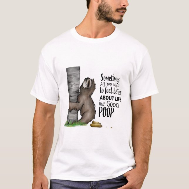 T-shirt paresse pooping (Devant)