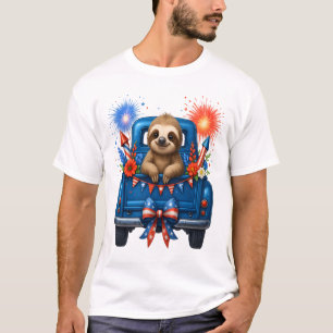 T-shirt Paresseux 4 juillet États-Unis