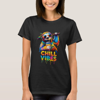 T-shirt Paresseux aux Vibes Décontractées