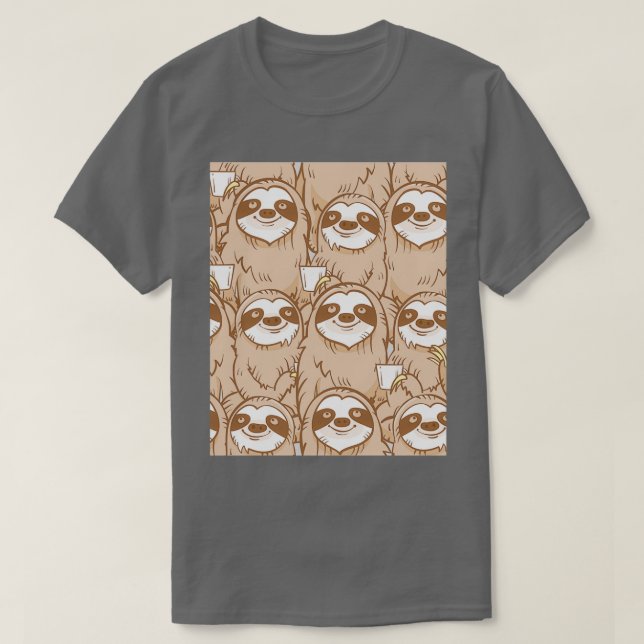 T-shirt paresseux avec café Graphisme (Design devant)