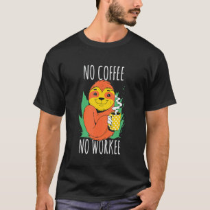 T-shirt Paresseux Café Matin Grouch Café Bureau à domicil