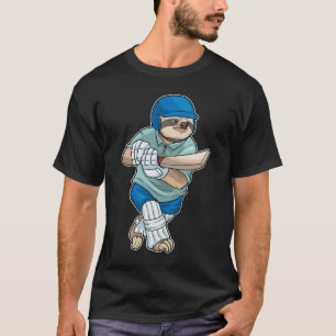 T-shirt Paresseux Cricket Batte de cricket Sports