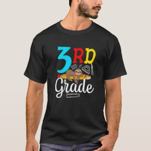 T-shirt Paresseux de 3e année de retour à l'école Joyeux 1