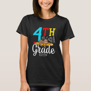 T-shirt Paresseux de 4e année de retour à l'école Joyeux 1