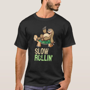 T-shirt Paresseux drôle chevauchant une tortue