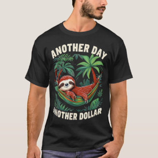 T-shirt Paresseux Drôle Retraité Blague de Travail Un Jour