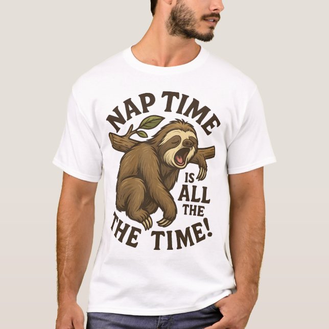 T-shirt Paresseux endormi drôle (Devant)