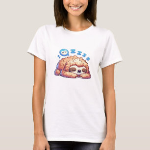 T-shirt Paresseux endormi Kawaii qui fait la sieste Zzz Dr