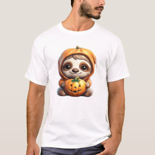 T-shirt Paresseux mignon avec vecteur de dessin animé Hall