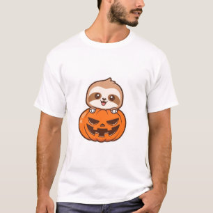 T-shirt Paresseux mignon avec vecteur de dessin animé Hall