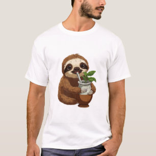 T-shirt Paresseux mignon buvant du Yerba Mate � Adorable K