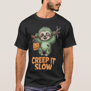 T-shirt Paresseux Zombie Mignon Drôle Halloween Ça Rentre