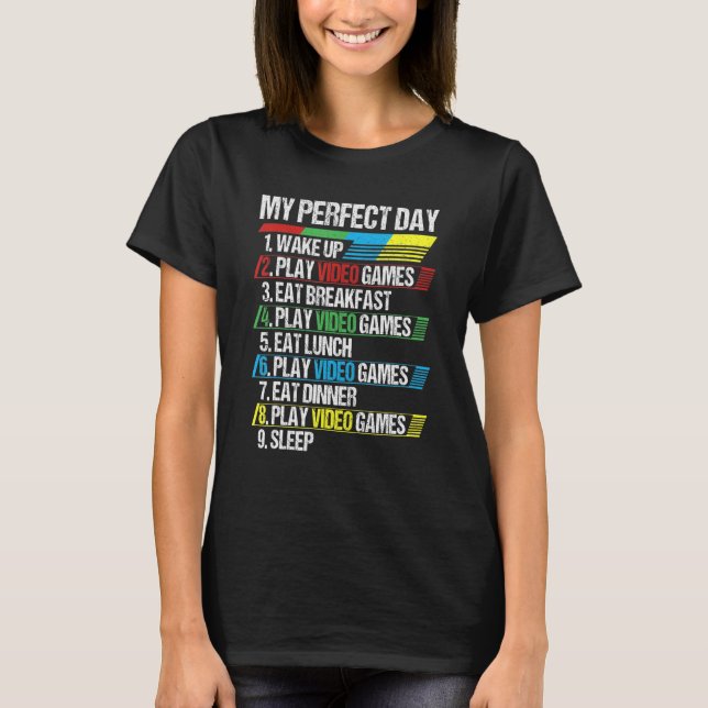 T-shirt Parfait Joueur de jour pour les garçons Ados Jeux  (Devant)