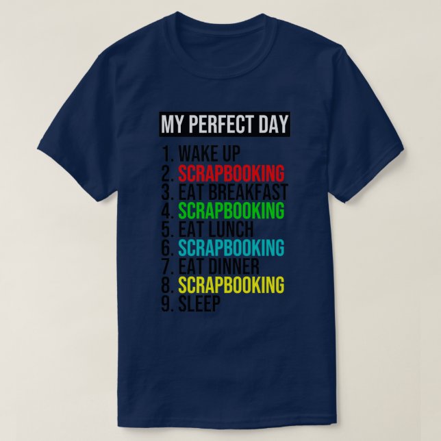 T-shirt Parfait Jour Scrapbooker Drôle Papier Artiste Cade (Design devant)