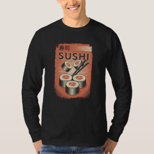 T-shirt Parfait Sushi Japonais Design de Style Vintage